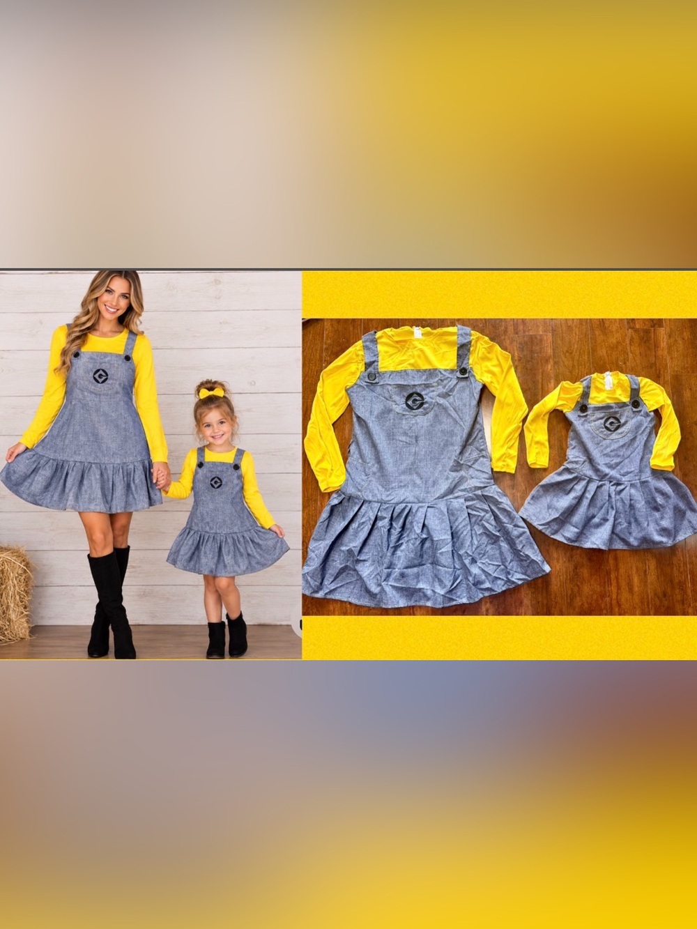 RUBIES DESPICABLE ME 3 “MOMMY & ME” COSTUME DRESSES WMENS M/GIRLS S